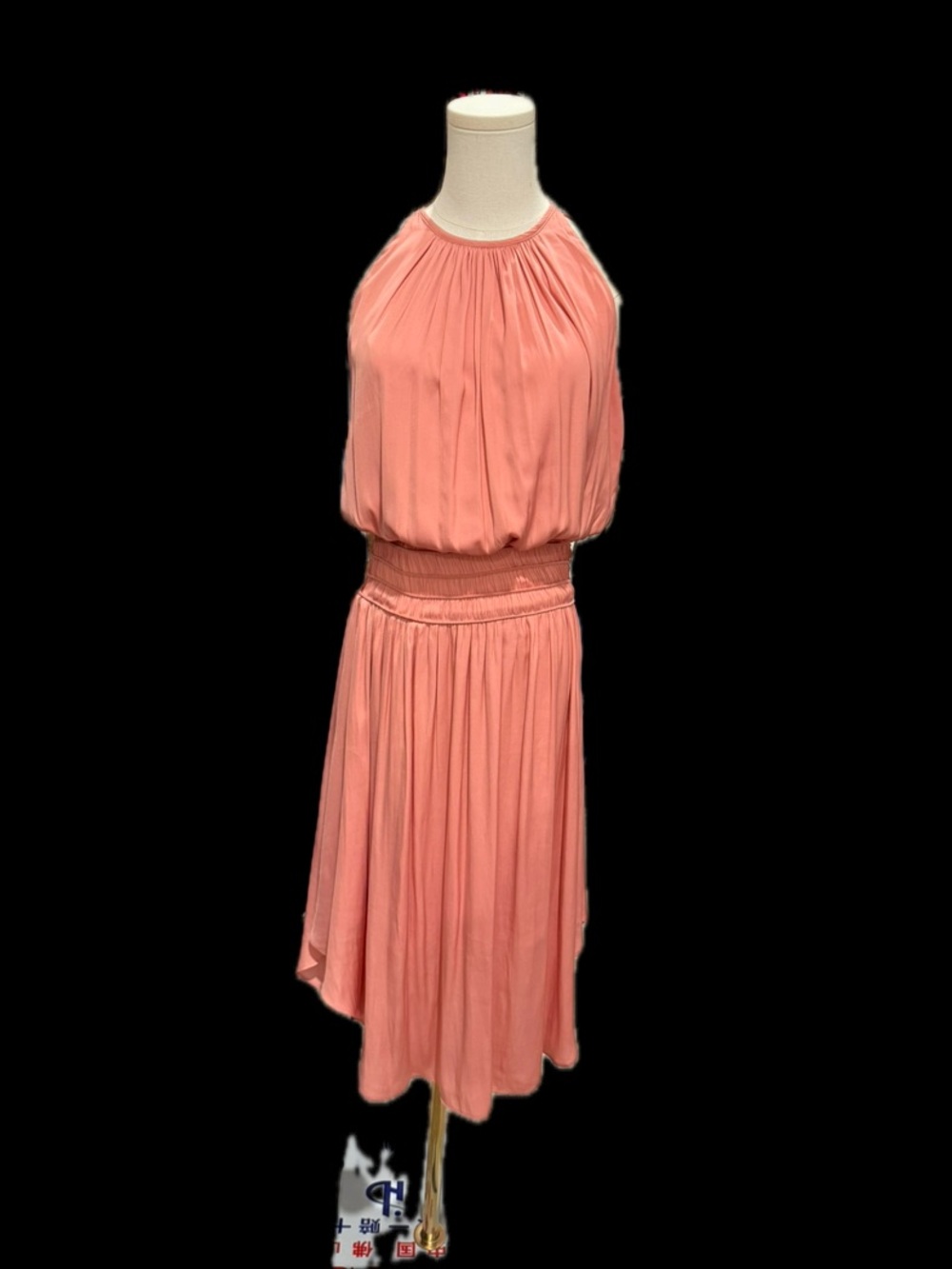 T by Alexander Wang Coral Halter High-Low Dress